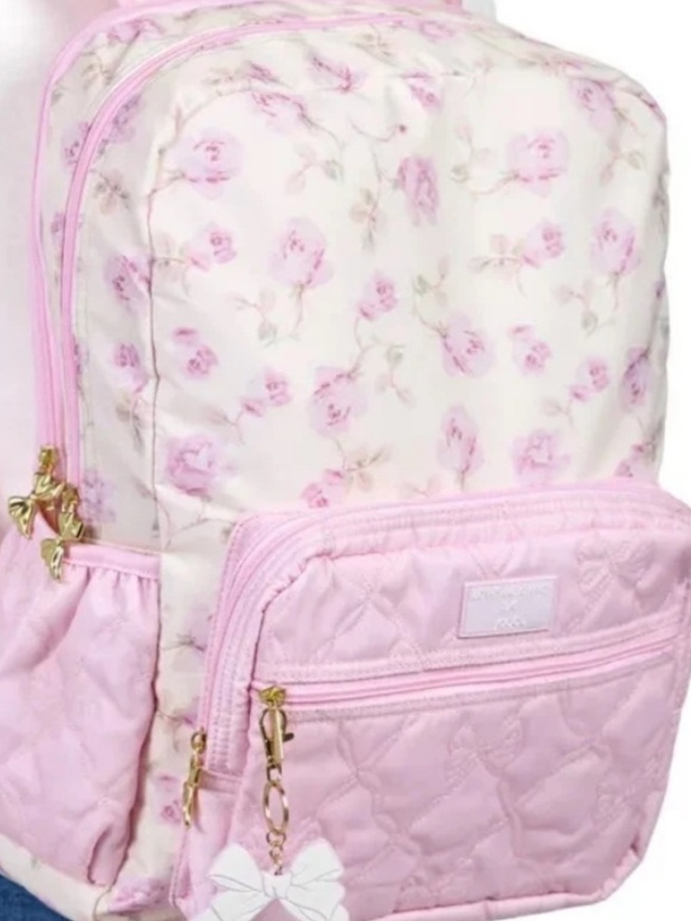Firm price NWT LoveShackFancy Pink Floral Backpack - Picture 2 of 5